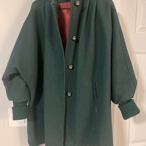 Russell Athletic Dark Green Coat with Gold Buttons